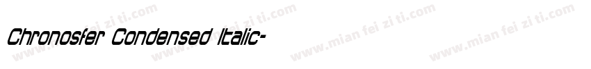 Chronosfer Condensed Italic字体转换